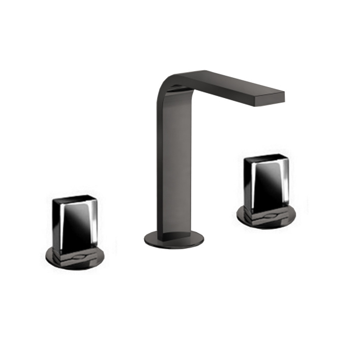 Fantini Venezia In Смеситель для раковины, 3 отв., излив: 150 мм, цвет: Matt Gun Metal PVD
