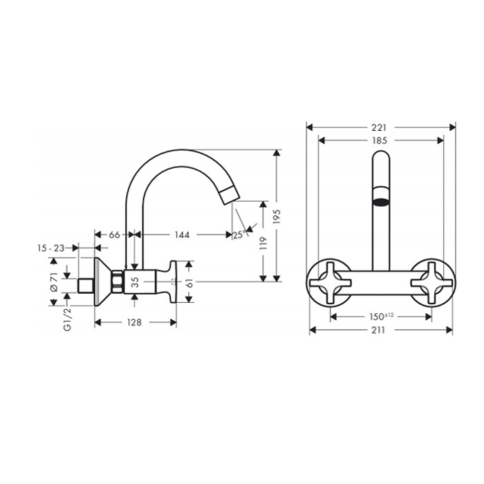 Hansgrohe  Logis Classic смеситель для кухни, цвет: хром