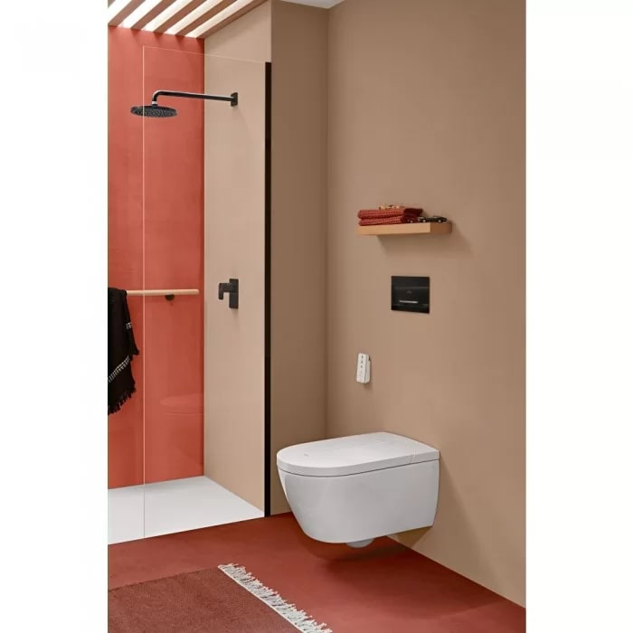 Villeroy&Boch Viclean Унитаз-биде 38.5х59.5х36см., подвесной, в комплекте с сиденьем, покрытие CeramicPlus, цвет: альпийский белый
