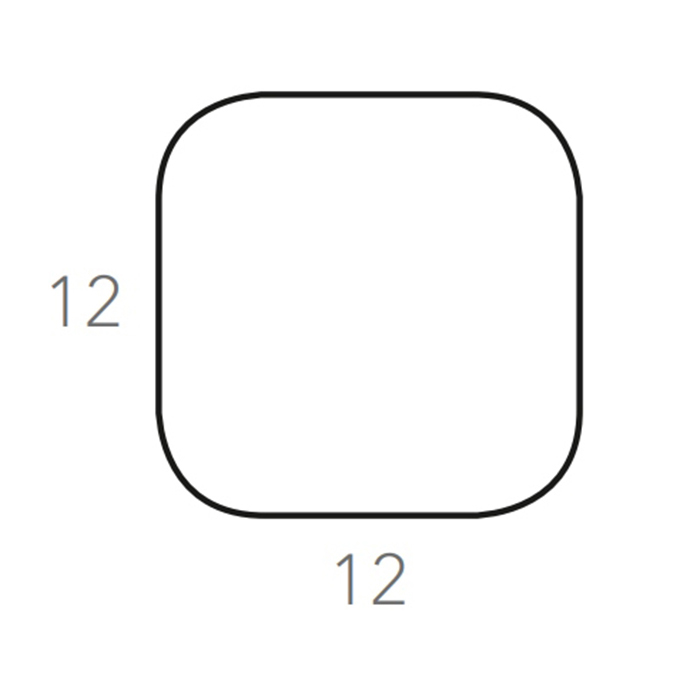 ADJ Костер 12x12см., квадратный, натуральная кожа, цвет: коньяк/бордо