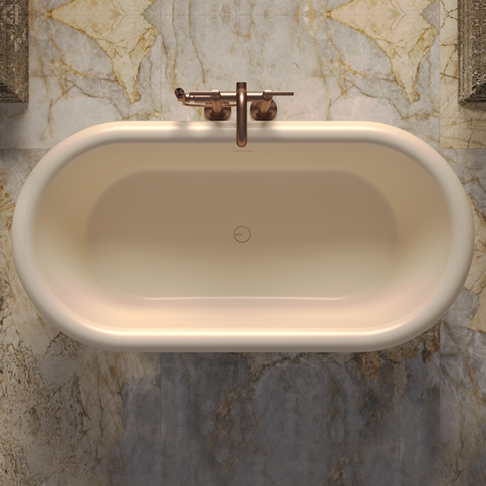 Salini Opera Ванна 180х90х60см., отдельностоящая, S-Stone, с донным клапаном "Up&Down", сифоном, слив-переливом, опорами, цвет: белый матовый