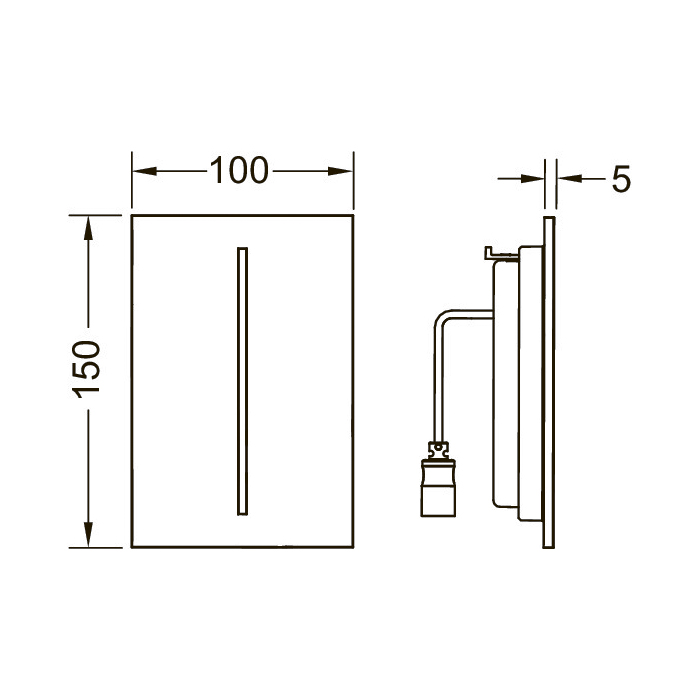 TECEfilo-Solid Urinal Лицевая панель, сталь, цвет: хром глянцевый