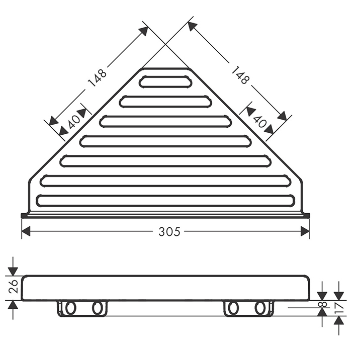 Hansgrohe AddStoris Угловая корзинка, цвет: хром