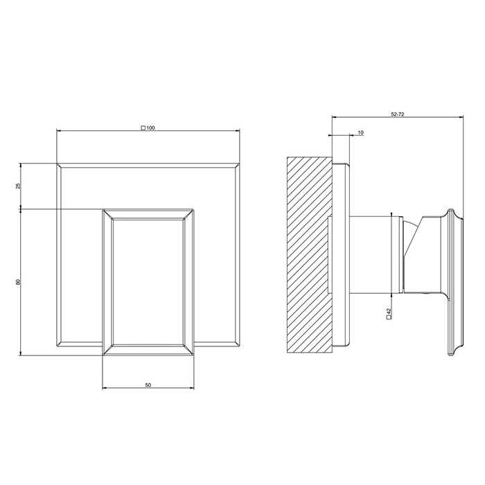 Gessi Eleganza Смеситель для ванны/душа, встраиваемый, цвет: античная бронза