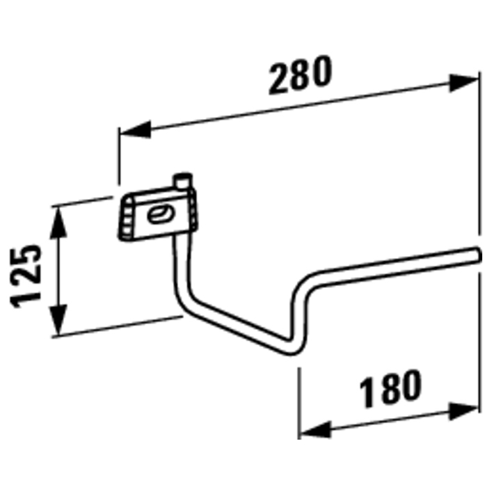 Laufen VAL Полотенцедержатель Dx, для раковины 815283, цвет: хром