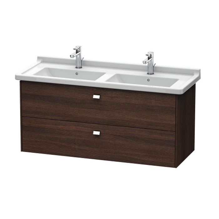 Duravit  Brioso Тумба подвесная, 122x46.9х56.3см, с раковиной, с 2 выдвижными ящиками, цвет: каштан темный