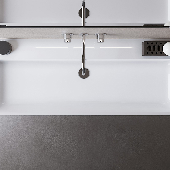 Catalano Premium Раковина 120х47см, без отв., подвесная, цвет: белый глянцевый