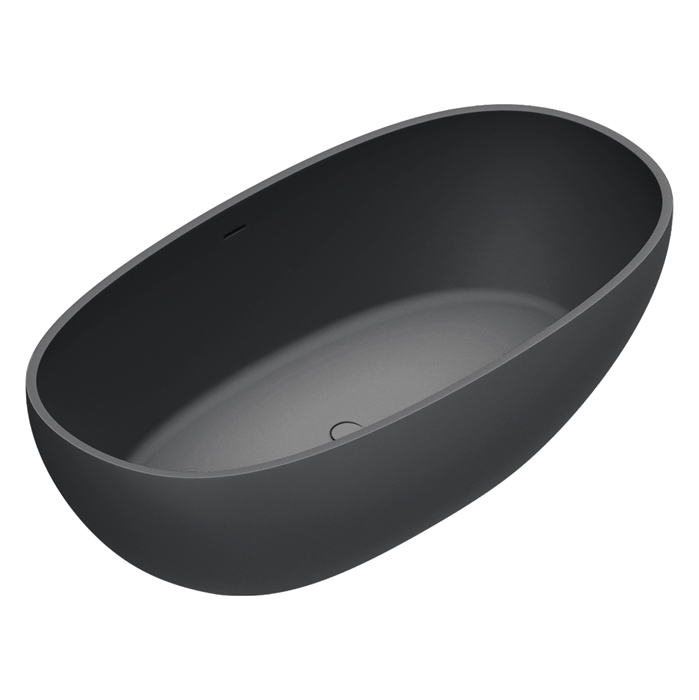 Catalano Solid Ванна отдельностоящая 176х91хh52см, с переливом, сифон в комплекте, цвет: черный матовый