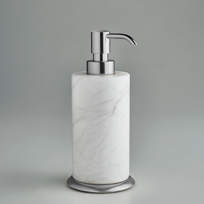 3SC Baster Round Дозатор для жидкого мыла, настольный, цвет: алебастр/хром