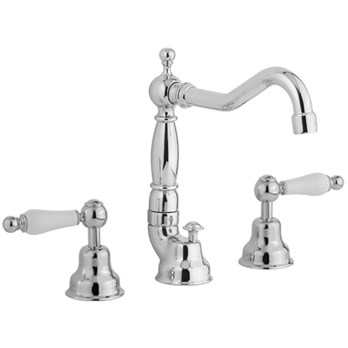 CISAL Arcana Toscana Смеситель для раковины на 3 отверстия с донным клапаном, цвет:  хром