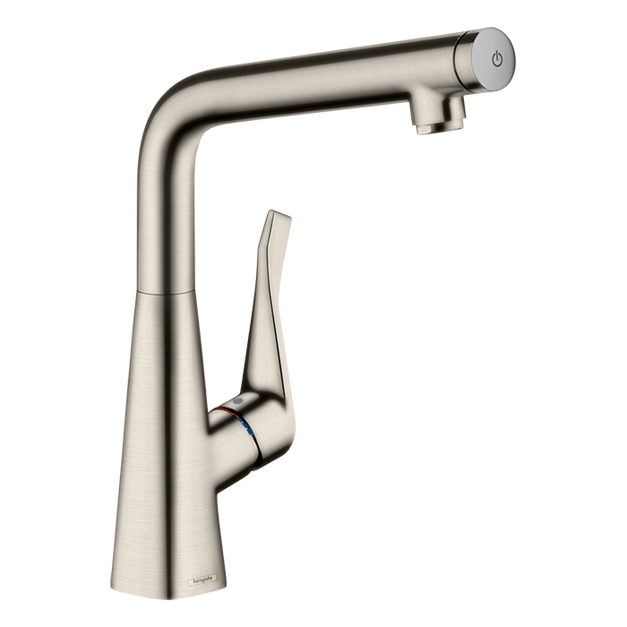 Hansgrohe  Metris Select Смеситель для раковины, на 1 отв., цвет: нержавейка