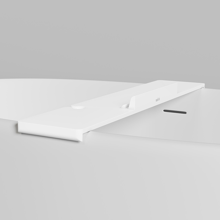 Salini Gabbiano Полка для ванны Gabbiano 900х200х72 мм. установка на отдельностоящие ванны шириной до 870 мм, S-Stone, цвет: матовый белый