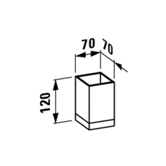 Laufen Kartell Стакан 7х7х12см., настольный, пластик, цвет: плотный черный