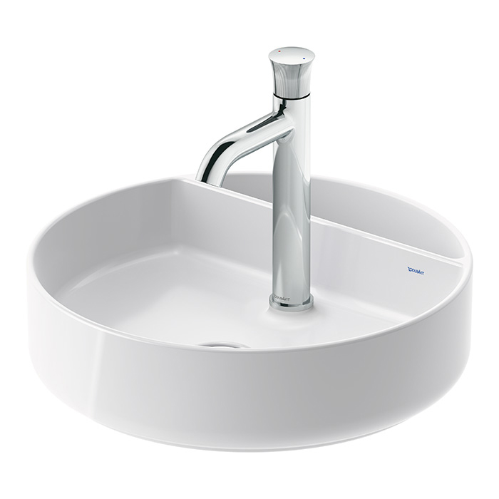 Duravit Bento Starck Box Раковина накладная D46см, с 1 отв., HygieneGlaze, цвет: белый глянцевый