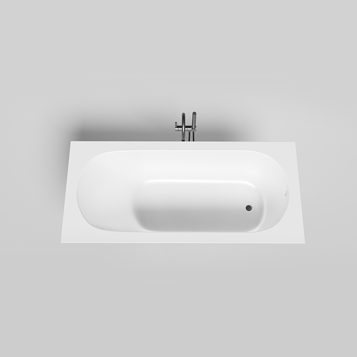 LOFO by Salini Ванна встраиваемая 180х80см, овальная чаша, материал: Solid Surface, цвет: белый матовый