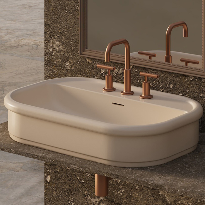 Salini Opera Раковина 75х50х16см., накладная, 3 отв., S-Sense, цвет: белый глянцевый