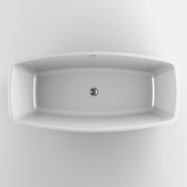 Jacuzzi Esprit Ванна акриловая отдельностоящая, 170x80x57 см без смесителя, без наполнения, цвет: белый-хром