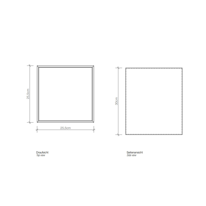 Decor Walther Brownie WB Корзина для белья 25.5x25.5x30, напольная, цвет: черная кожа