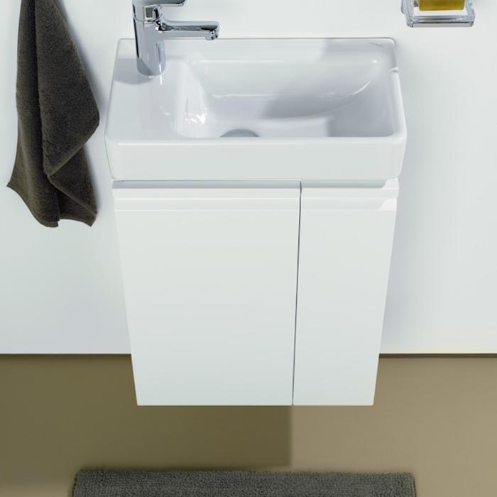 Laufen Pro База с раковиной 48x28см, петли слева, полки справа, 1 дверка, подвесная, цвет: белый