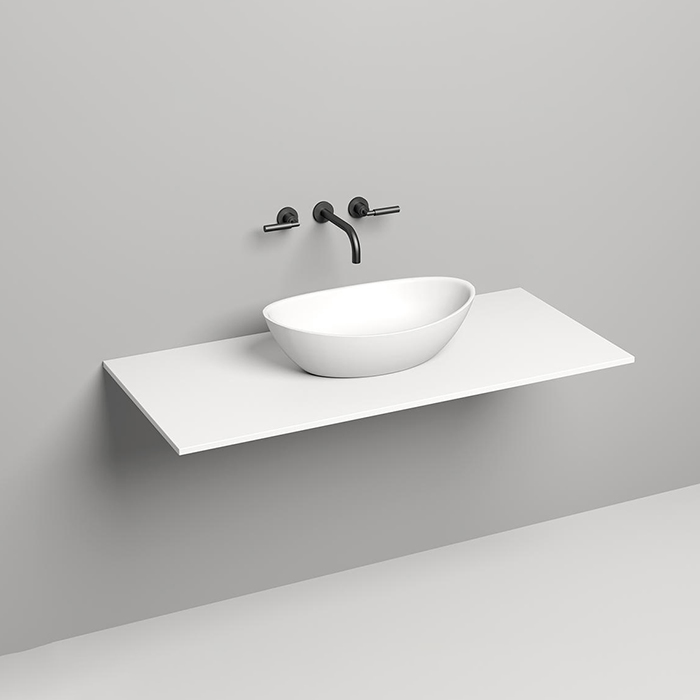 Salini Столешница 120х50х1.5 cм, из материалов S-Stone, цвет: белый матовый