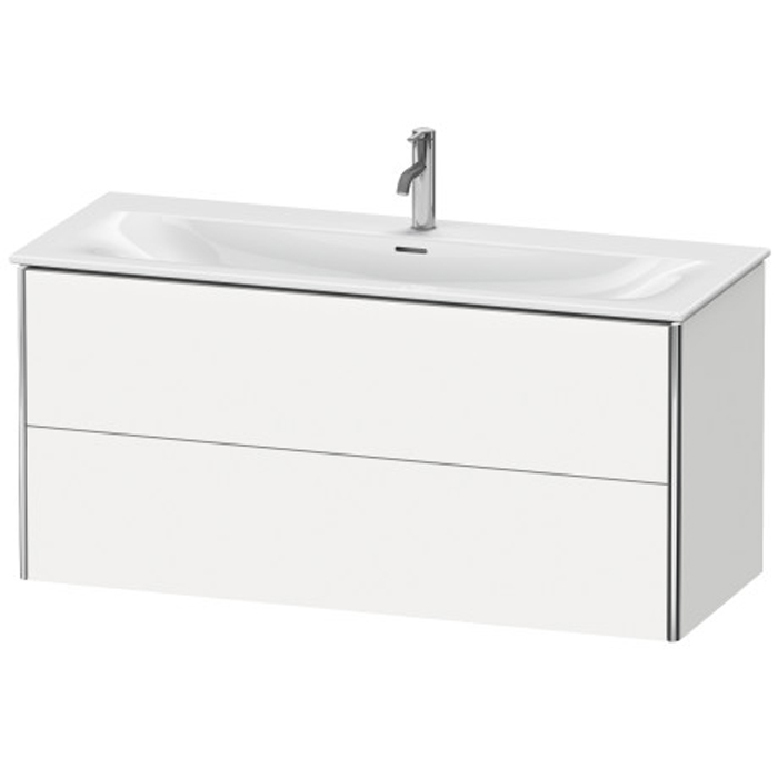 Duravit XSquare База подвесная 121x47.8x56см с раковиной, 2 яшика, цвет: глянцевый белый