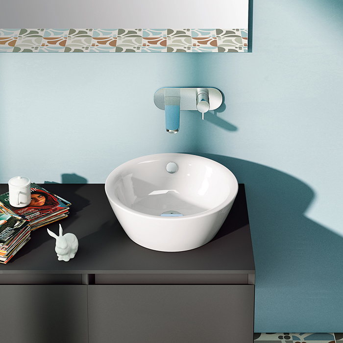 Catalano Italy Раковина 42см накладная, без отв., цвет: белый глянцевый