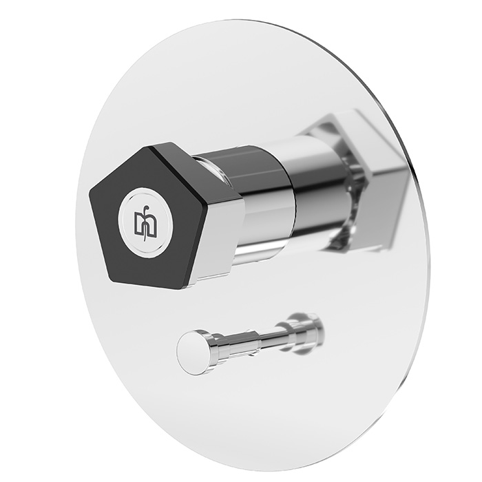 Newform ParkLE Смеситель для душа, встраиваемый, на 2 потока, цвет: хром/черный матовый