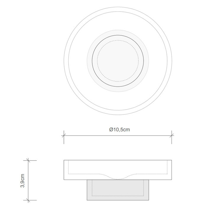 Decor Walther Century STS Мыльница настольная, прозрачное стекло, цвет: черный матовый