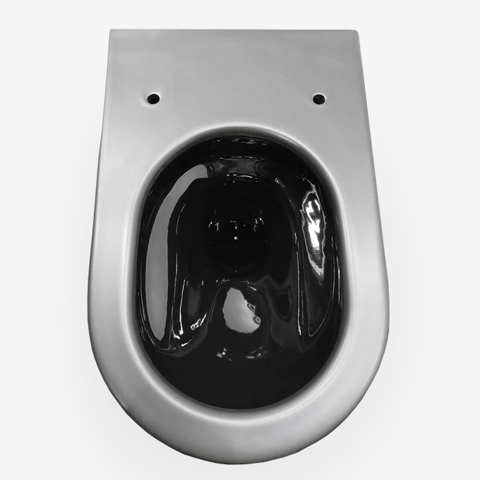 Catalano Zero Унитаз подвесной 55х35см, безободковый, смыв Tornado, покрытие Twinglaze+, цвет черный матовый