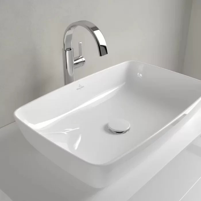 Villeroy&Boch Artis Раковина 58х38.5х12.5см., накладная, без отв., без перелива, TitanCeram, цвет: альпийский белый