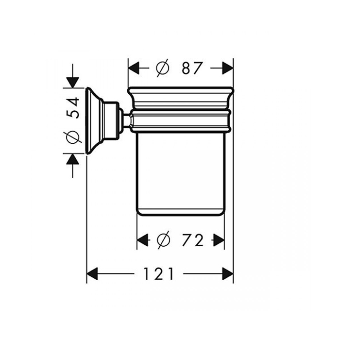 Axor Montreux ​Стаканчик​ для​ зубных ​щеток​, подвесной, цвет: полированное золото