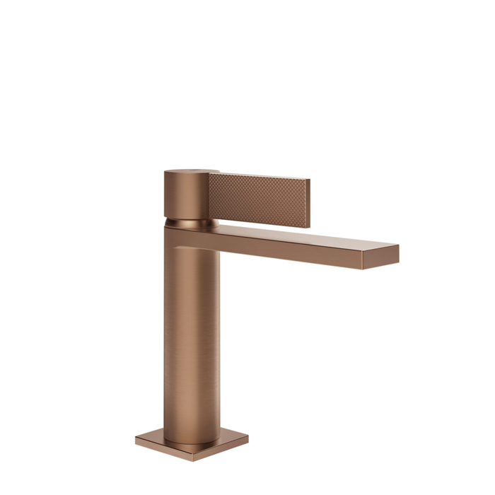 Gessi Inverso Diamantato Смеситель для раковины, 1 отв., с донным клапаном "Stop&Go", цвет: Copper Brushed PVD