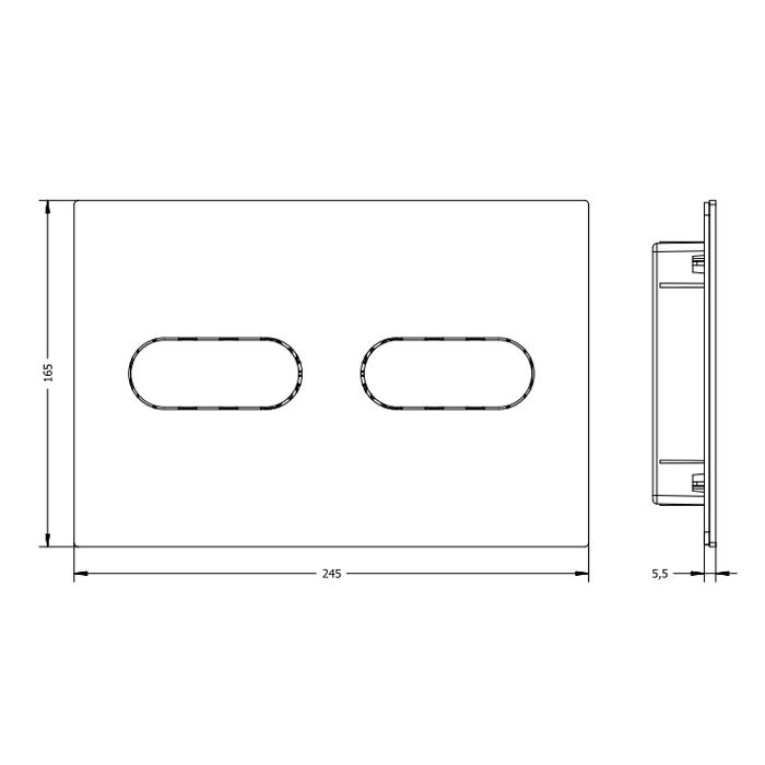 Artceram INOX Смывная клавиша, цвет: золото брашированное PVD