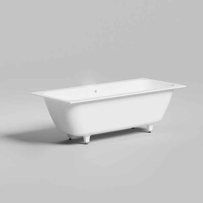 Salini Orlanda Axis Встраиваемая ванна на ножках 180х80х60cм., материал: S-Sense, цвет: белый матовый