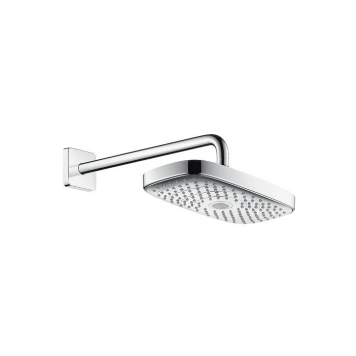 Hansgrohe Raindance Верхний душ, прямоугольный верхний душ, 300x160 мм, 2 типа струи: Rain: широкая дождевая струя, RainAir : объемная дождевая струя с технологией AirPower, кнопка Select для переключения режимов душа, воздушная форсун