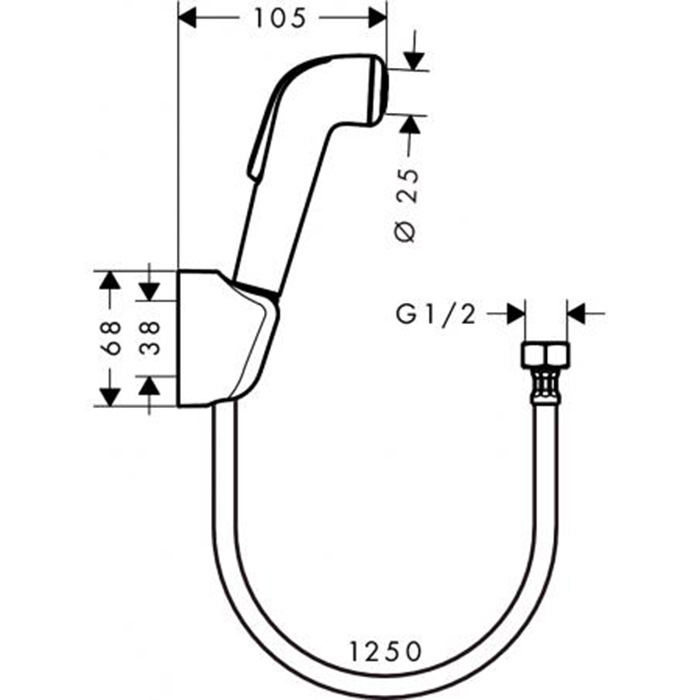 Hansgrohe Talis S Гигиенический душ, цвет: белый