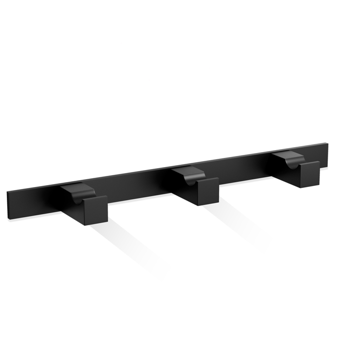 Decor Walther Corner HAK3 Панель с 3 крючками 18x4см, подвесной, цвет: черный матовый
