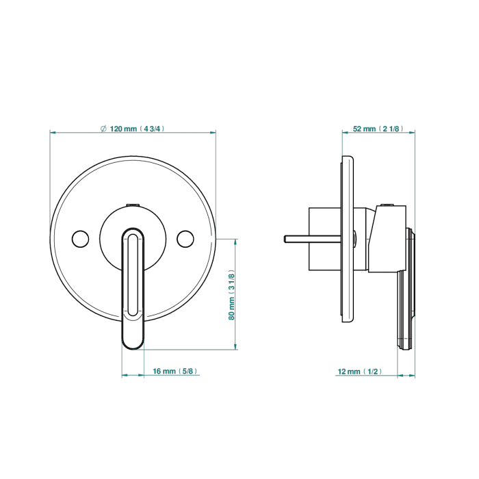 THG CORVAIR A MANETTES FIOR DI BOSCO Смеситель для душа встраиваемый, однорычажный, внешняя часть, цвет: полированное золото