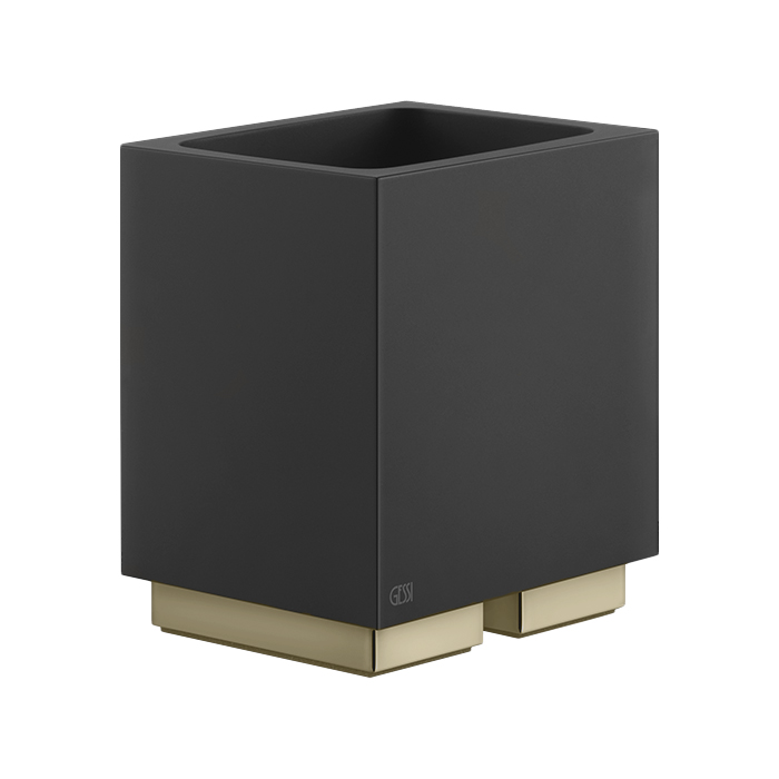 Gessi Inverso Accessories Стакан настольный, цвет: черный/Brass Brushed PVD