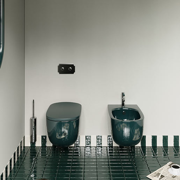 Artceram Seta Унитаз подвесной Reel 36x53см., покрытие Saniglaze, цвет: edera