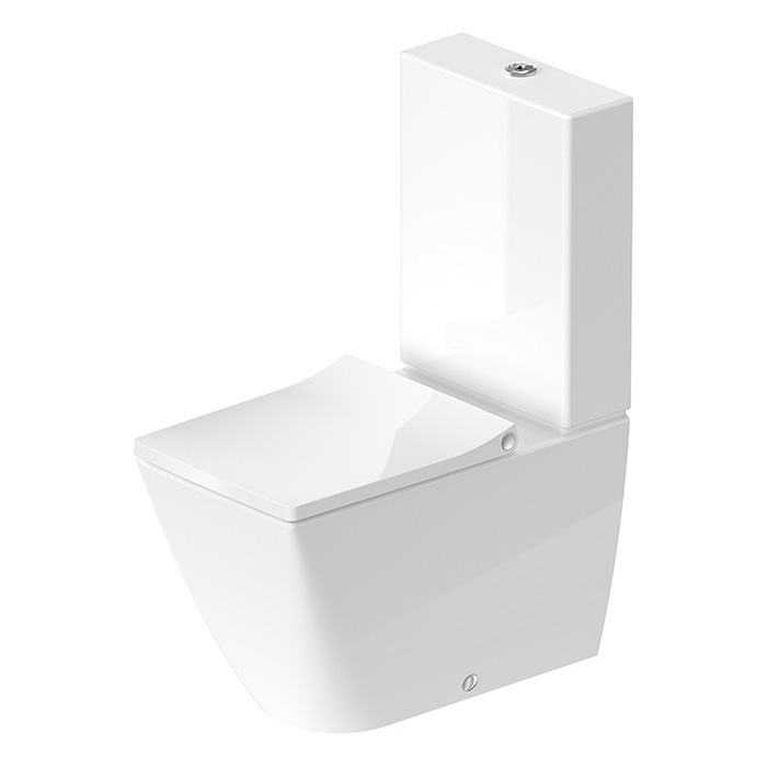 Duravit Viu Унитаз напольный 35x65см, rimless,слив универсальный, с креплением, с HygieneGlaze, цвет: белый