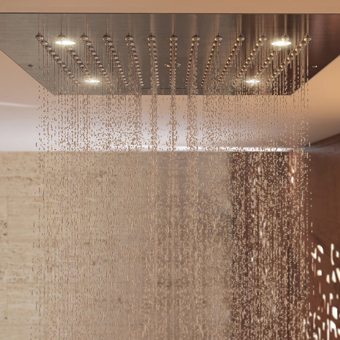 Bossini Dream Верхний душ 57x47см, с 4 LED RGB, 2 режима, потолочный, цвет: хром