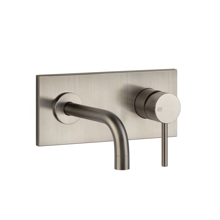 Gessi Emporio  Via tortona Смеситель для раковины, встраиваемый, излив: 14.6см., цвет: Finox Brushed Nickel