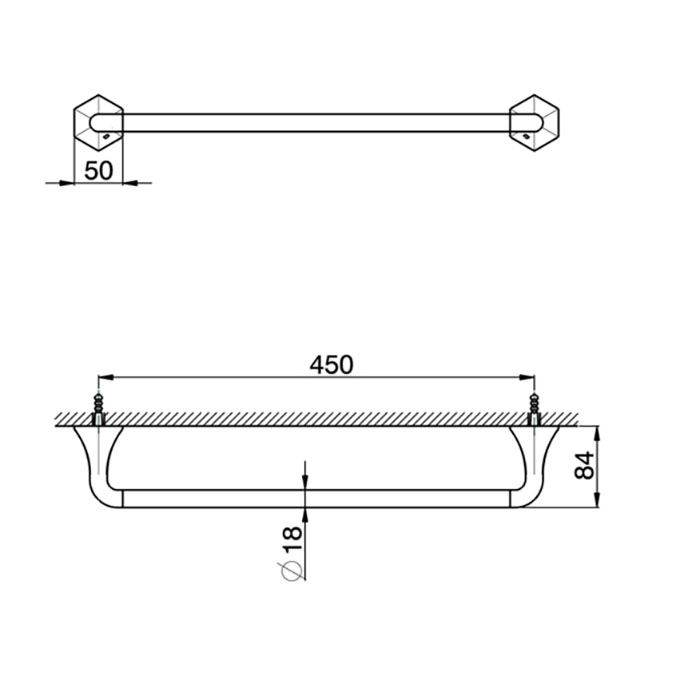 Cisal Cherie Полотенцедержатель 45 см, цвет: Oro Rosa PVD