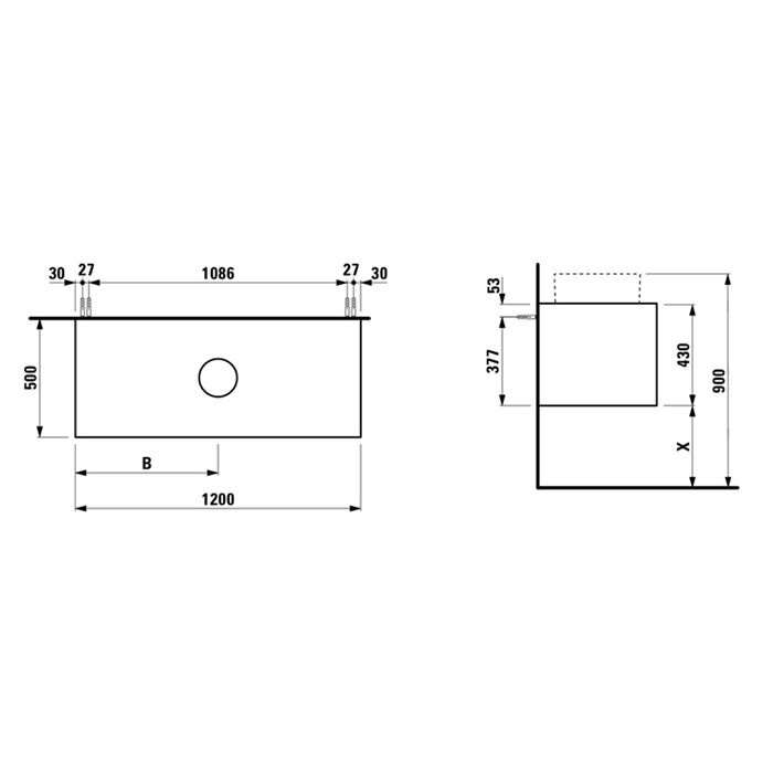 Laufen Boutique Тумба под раковину 120x50x43см., подвесная, 1 ящик, цвет: темный дуб