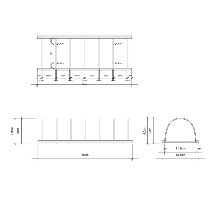 Decor Walther DW 221 Полотенцедержатель 13x35x9см, настольный, цвет: хром