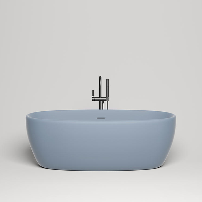Salini Luce Ванна отдельностоящая 170х85х58cм., донный клапан "Up&Down", сифон, слив-перелив, материал: S-stone, цвет: Pigeon blue матовый