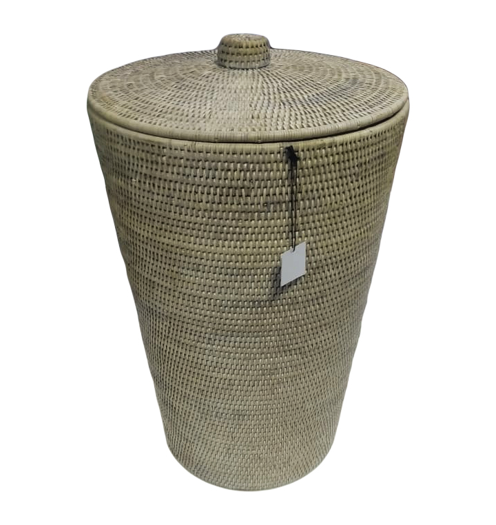 Decor Walther Basket WB Корзина для белья 40x65см, с крышкой, напольная, цвет: ротанг светлый