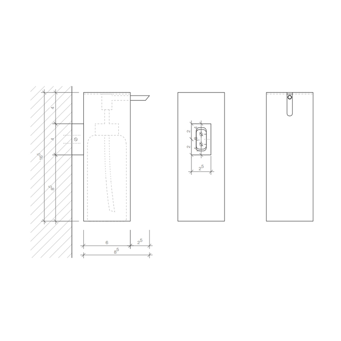 Decor Walther Tube WSP Дозатор для мыла, подвесной, цвет: хром