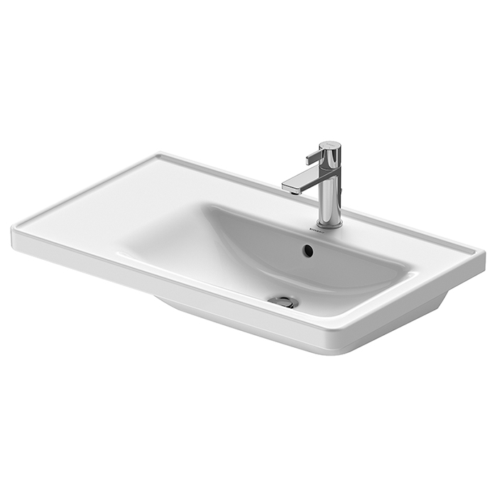 Duravit D-Neo Раковина накладная 80х48см, с переливом, с 1 отв., Dx, цвет: белый